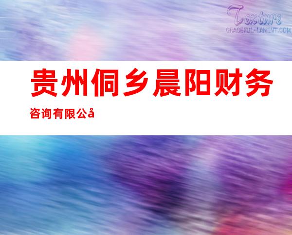 贵州侗乡晨阳财务咨询有限公司